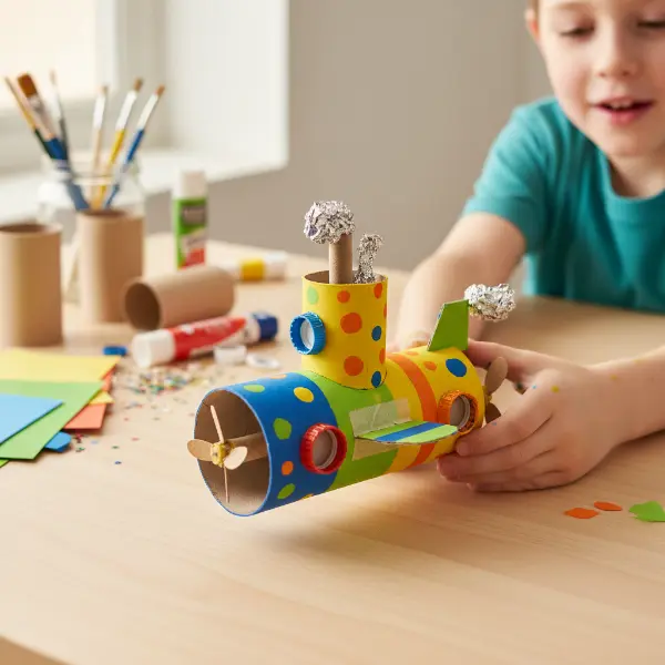 Abenteuer-U-Boot aus Klopapierrollen