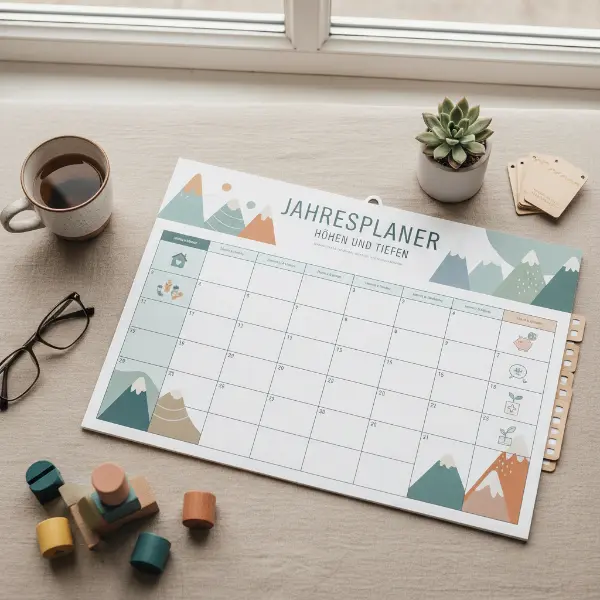 Jahresplaner Familien-Check: Gut vorbereitet durch Höhen und Tiefen