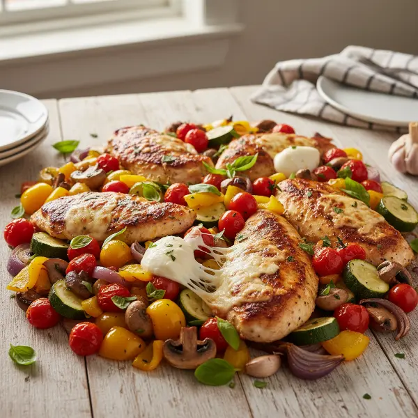 Hähnchenfilet mit mediterranem Gemüse